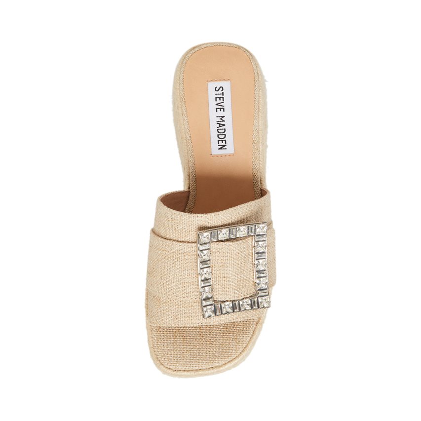 Beige Steve Madden Solana Natural Women's Platform Sandals | PH 8235UD16